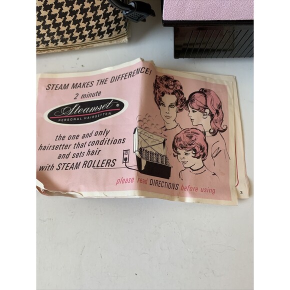 Vtg Popeil Steamset Personal Hairdresser Model SST-1 Steam Rollers Curlers pink main image 8